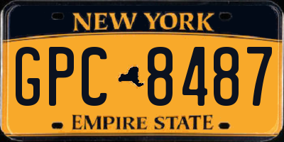 NY license plate GPC8487
