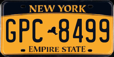 NY license plate GPC8499