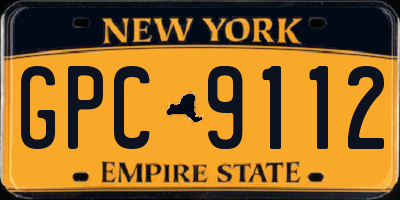 NY license plate GPC9112