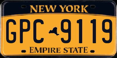 NY license plate GPC9119