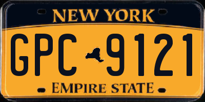 NY license plate GPC9121