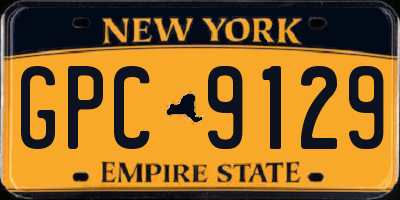 NY license plate GPC9129