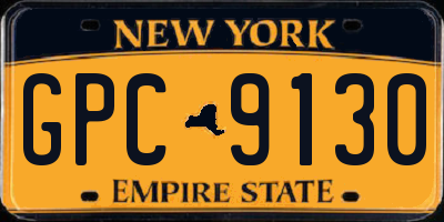 NY license plate GPC9130