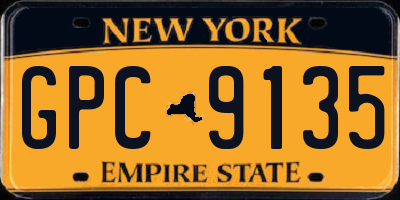 NY license plate GPC9135