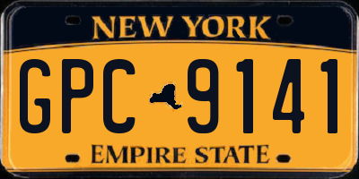 NY license plate GPC9141
