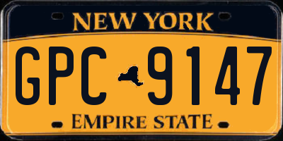 NY license plate GPC9147