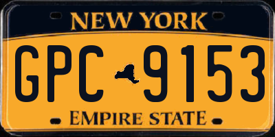 NY license plate GPC9153