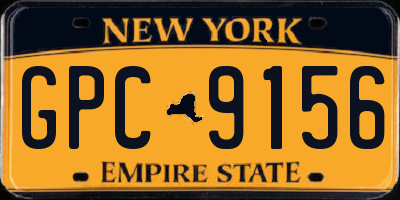 NY license plate GPC9156