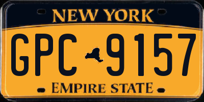 NY license plate GPC9157