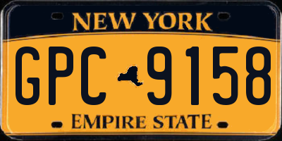 NY license plate GPC9158