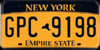 NY license plate GPC9198