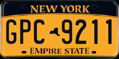 NY license plate GPC9211