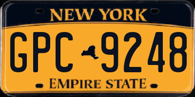 NY license plate GPC9248