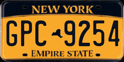 NY license plate GPC9254