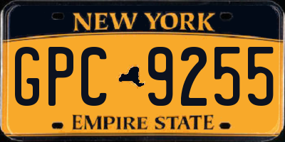NY license plate GPC9255