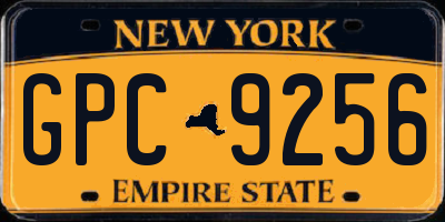 NY license plate GPC9256