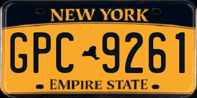 NY license plate GPC9261