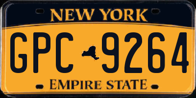 NY license plate GPC9264