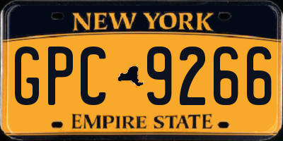 NY license plate GPC9266