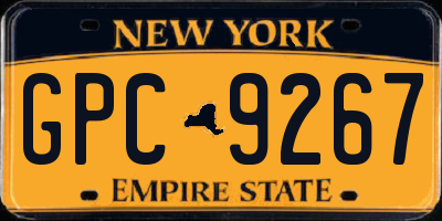 NY license plate GPC9267