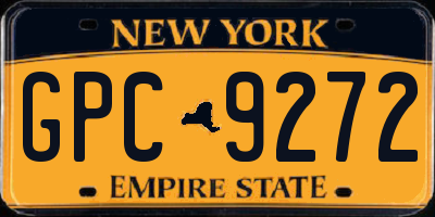 NY license plate GPC9272