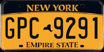 NY license plate GPC9291