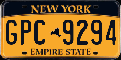 NY license plate GPC9294