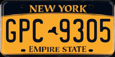 NY license plate GPC9305