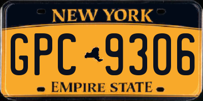 NY license plate GPC9306