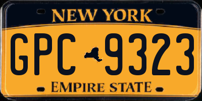 NY license plate GPC9323