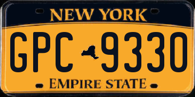 NY license plate GPC9330