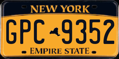NY license plate GPC9352