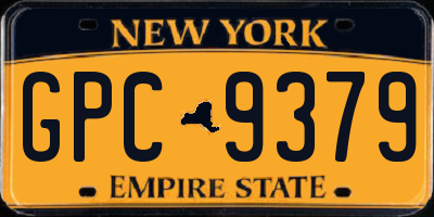 NY license plate GPC9379