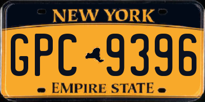 NY license plate GPC9396
