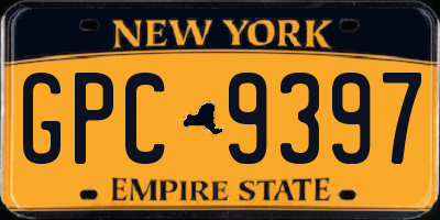 NY license plate GPC9397