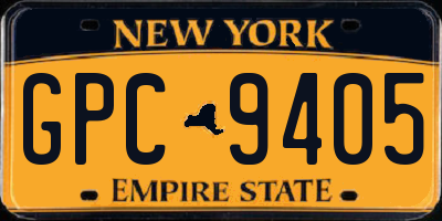 NY license plate GPC9405