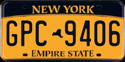 NY license plate GPC9406