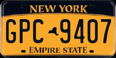 NY license plate GPC9407