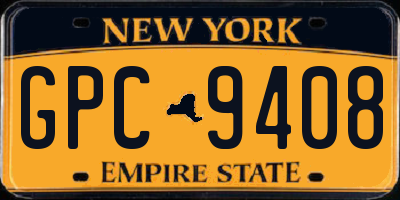 NY license plate GPC9408