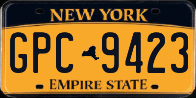 NY license plate GPC9423