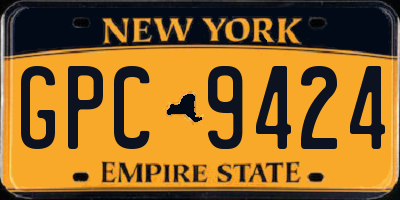 NY license plate GPC9424