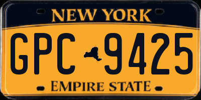 NY license plate GPC9425