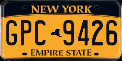 NY license plate GPC9426