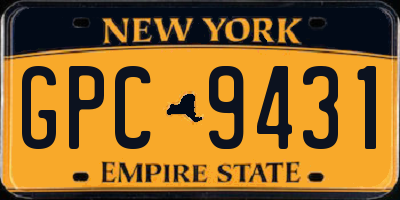 NY license plate GPC9431