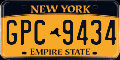 NY license plate GPC9434