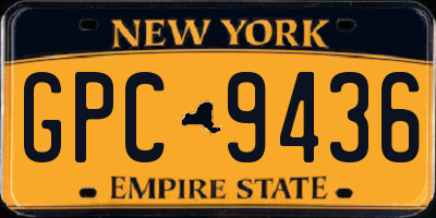 NY license plate GPC9436
