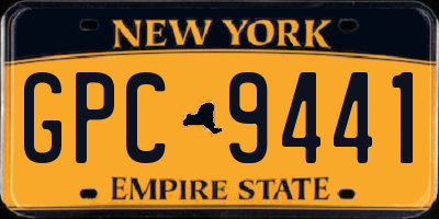 NY license plate GPC9441