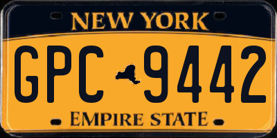 NY license plate GPC9442
