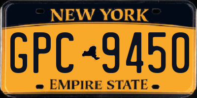 NY license plate GPC9450