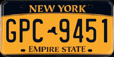 NY license plate GPC9451